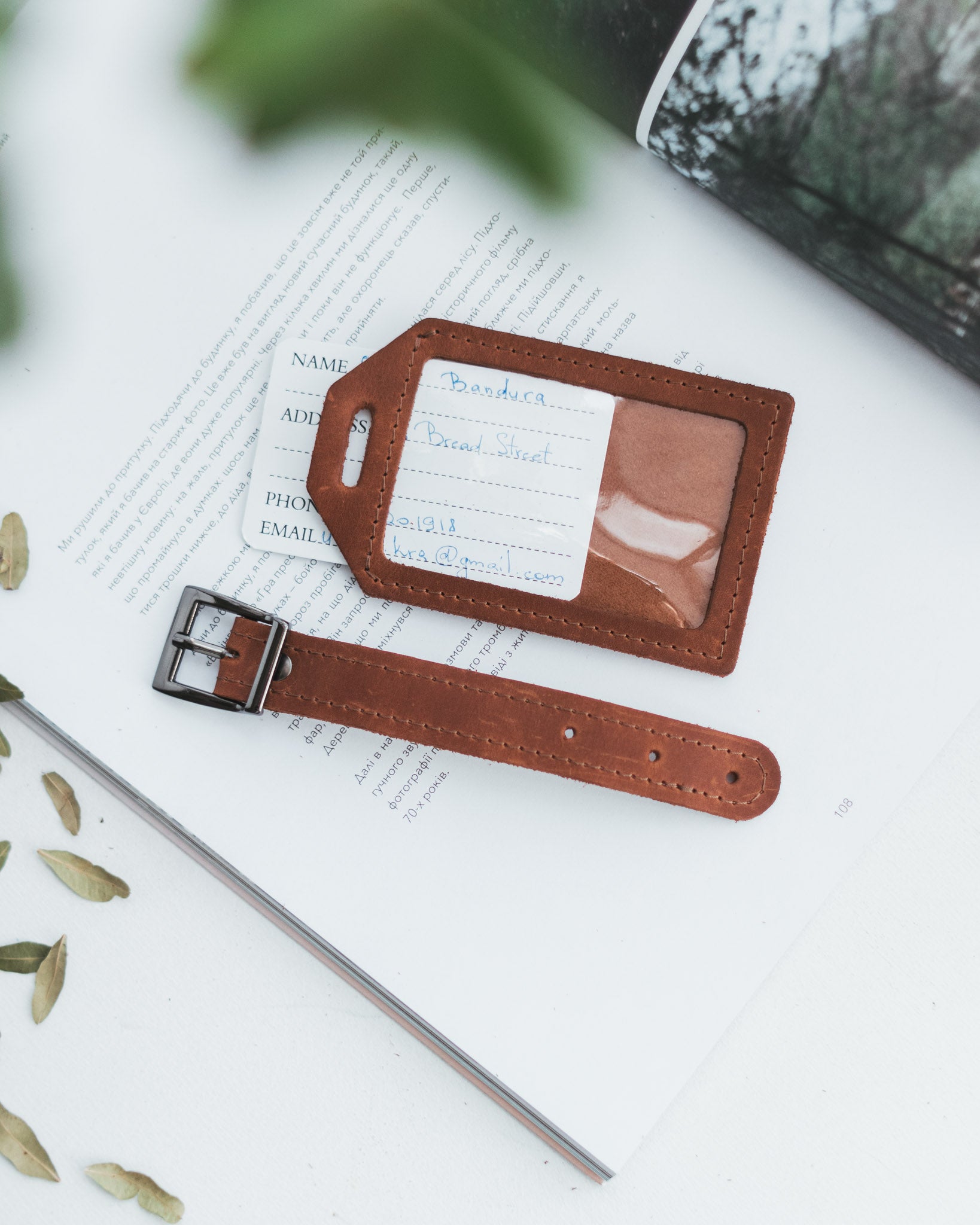 leather travel tags 
