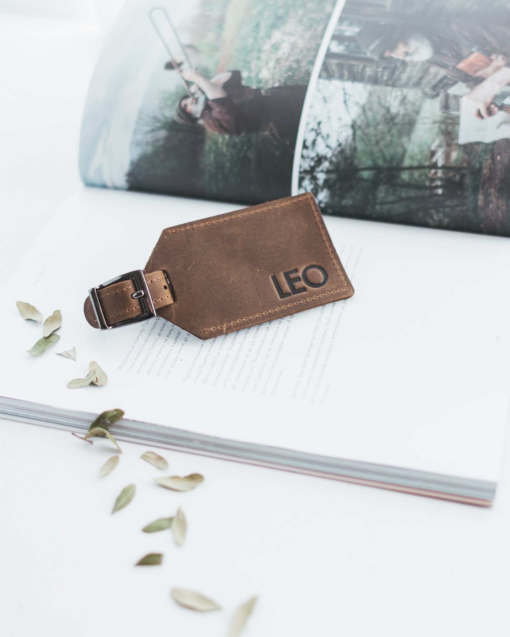 baggage leather tags 